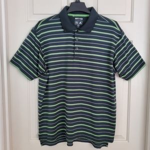 Adidas Men’s Climacool Golf Polo Green stripes Medium